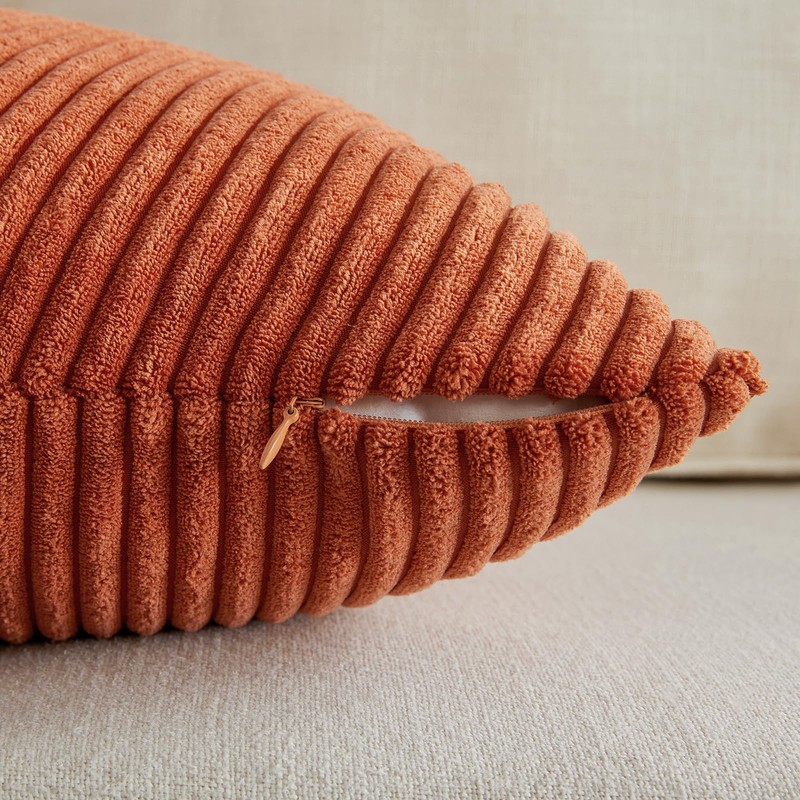 FDTERN Set of 2 Caramel Boho Decorative Cushion Covers 45