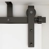 CCJH 9FT Ceiling Mount Sliding Barn Door Hardware Kit Black