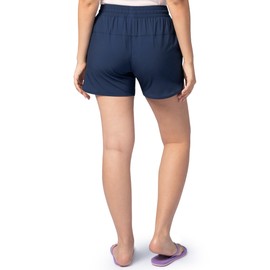 chavo Harvey - Pantalones cortos de longitud media para mujer, Estate azul, Large