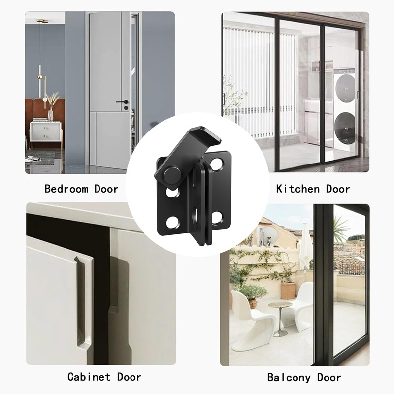 Locking Lock Bolt, Stainless Steel Deadbolt Lock 2 in 1