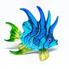ZOOCRAFT Handcrafted Blue Glass Fish Figurine Exquisite Hand Blown Aquarium