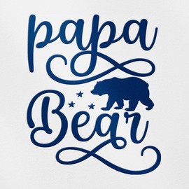 Decal Stickers of Papa Bear (Navy Blue) (Set of 2) Luxury Weatherproof Vinyl Decal Stickers for Laptop Desktop Smartphone Car Dirt Bike Wall Room Mason Jar Bathtub Door - ANDVER10e4552AB