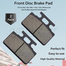 Amavoler Front Brake Pads Replacement Parts Fits for 50cc 70cc 90cc 110cc 125cc Motorcycle Dirt Pit Bike Quad ATV GY6 Moped Motorcycle.