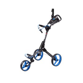 Cube CART 3 Wheel Push Pull Golf CART - Two Step Open/Close - Smallest Folding Lightweight Golf CART in The World - Choose Color! (Charcoal/Blue)