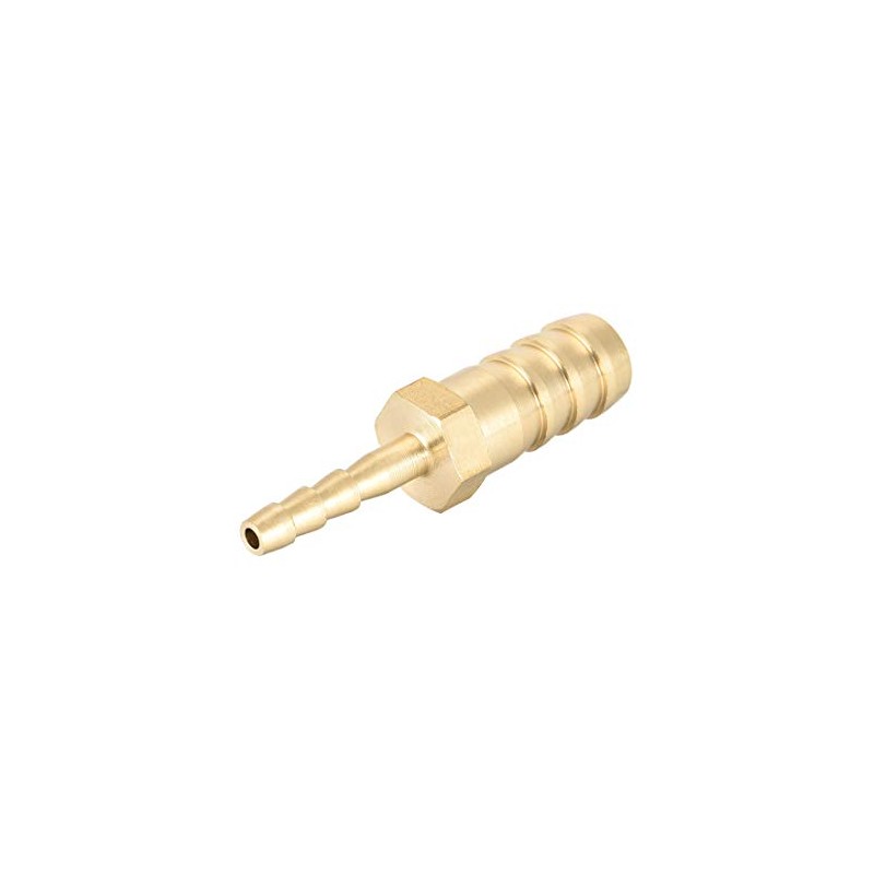 sourcing map Straight Brass Barb Fitting Reducer, Fit Hose ID