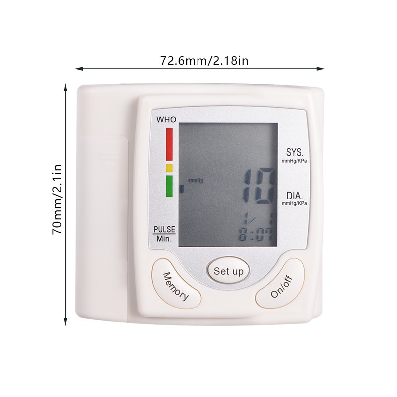 Automatic Digital LCD Wrist Cuff Blood Pressure Monitor Machine Measurement