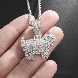 KummerSaprk Goat Necklace for Women Gold Charm Necklace Goat Pendant Necklace Rhinestone Goat Necklace Cute Animal Necklace Trendy Birthday Jewelry Gift for Women
