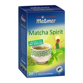 Meßmer MATCHA SPIRIT | Grüner Tee mit Matcha | 20 Teebeutel | Vegan | Glutenfrei | Laktosefrei