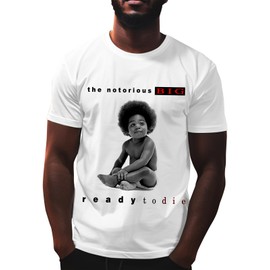Swag Point Next Level Unisex The Notorious Biggie Graphic Short Sleeve T Shirts Vintage Print Hip Hop Cotton T-Shirts Baby Big WHT XL
