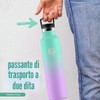 JAPORIA Borraccia Isolante 1L con Cannuccia, Bottiglia Acqua Acciaio Inox,