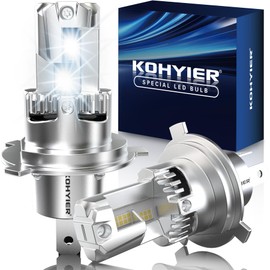 H4 LED Headlight Bulb, 20000LM Super Bright 6000K Xenon White H4 LED Bulb, All-in-One 1:1 Mini Size Wireless Plug and Play Car 9003 HB2 Hi/Lo Beam Headlight Conversion Kit, Pack of 2