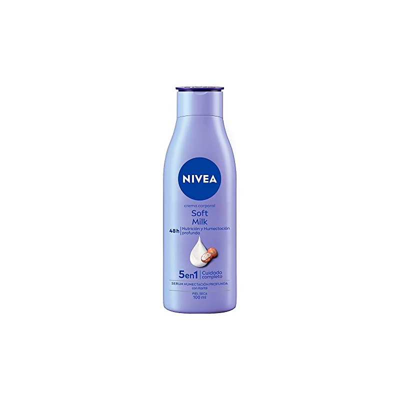 NIVEA Body Crema Corporal humectante Soft Milk (100 ml), 48