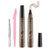 Pack of 2 Eyebrow Pencils, Waterproof, Liquid Eyebrow Pencil, with