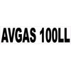 StickerTalk Avgas 100LL Vinyl Sticker, 12 inches by 3 inches