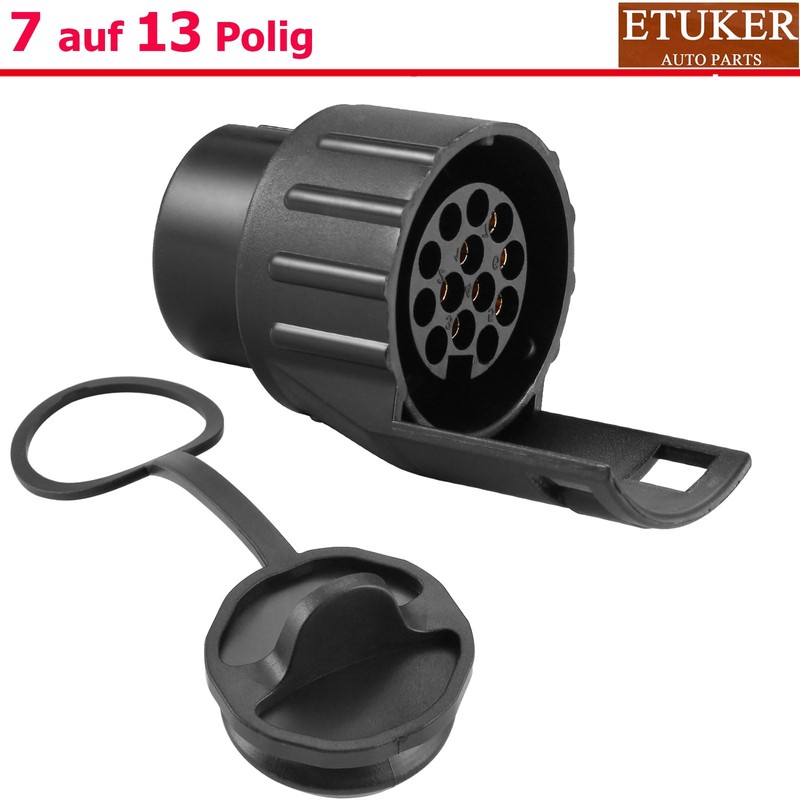 ETUKER Trailer Adaptor 7 to 13 Pin Towing Hitch 7-Pin