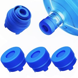【Upgraded】Morsatie Reusable 3 & 5 Gallon Water Jug Cap, No Leaking & Popping Open, Food Grade Silicone Replacement Cap for 55mm Standard/Screw/Crown Top Water Bottle & Water Pump Dispenser, 3Pcs
