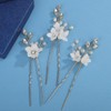 Wekicici Flower Bride Wedding Hair Pins White Flower Hair Piece