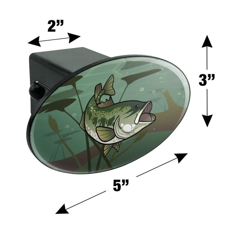 GRAPHICS & MORE Bass Fish Swimming in River Oval Tow