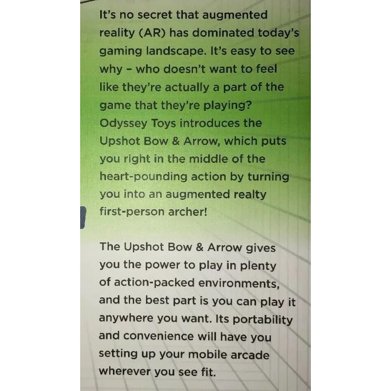 Odyssey Toys New Odyssey UPSHOT Smart Bow & Arrow Handheld