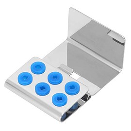 Soporte para Puntas de Endodoncia de Silicona de 6 Orificios, Acero Inoxidable y Gel de Sílice, Práctica Caja de Limpieza para Trabajos es