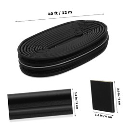 Angoily Exterior Door Weather Stripping Seal Strip Soundproof Pu Door Seal Easy Installation Feet Pads Weather Resistant and