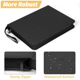 GERMUN Trading Card Binder, Premium 9 Pocket Card Binder, 720 Double Sided Pocket PU Collection Binder, Collector Album, Card Holder for MTG, TCG, Sports Cards (Black 2)