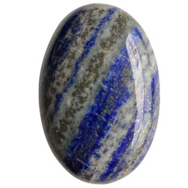 Lovionus89 Lapis Lazuli Worry Stones, Natural Oval Palm Tree Bag Healing Crystal Massage Spa Energy Stone