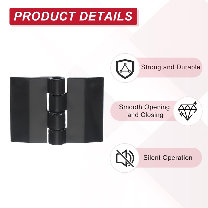 sourcing map Black Plastic Hinges, Acrylic Hinges Small Hinge 35