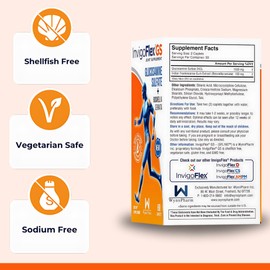 INVIGOFLEX Glucosamine Sulfate (Shellfish Free, Sodium Free & Vegetarian Safe) Non GMO, Gluten Free - with Boswellia Serrata - Premium Joint Supplement GS - 3 Pack