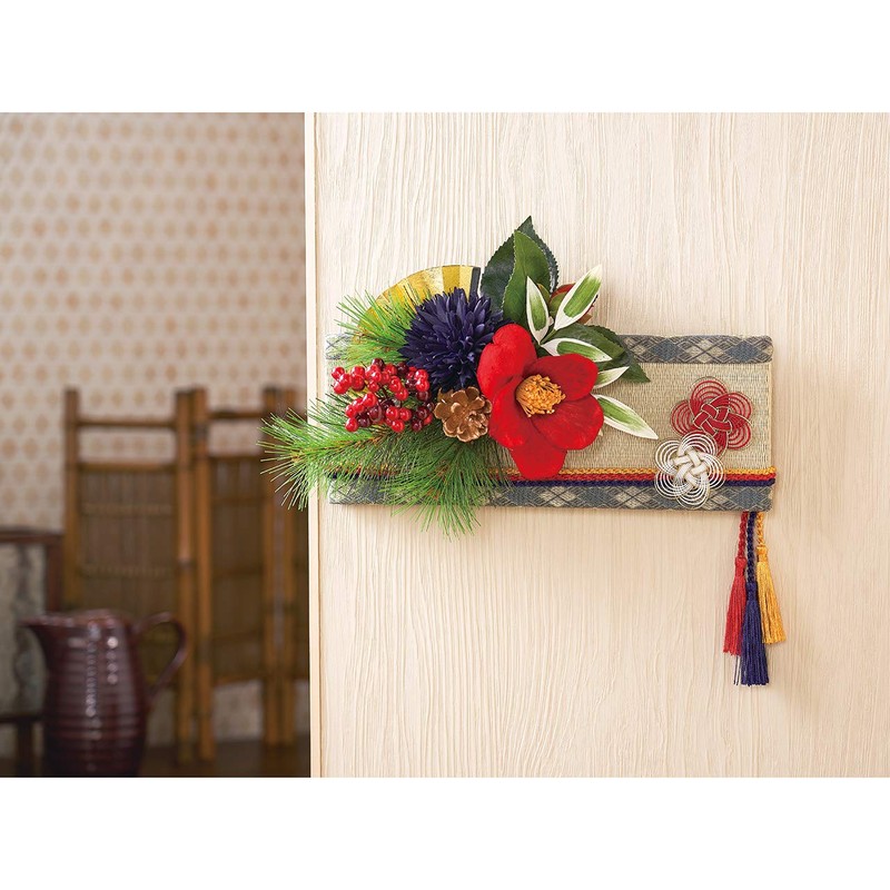 Tokyodo Red and White Chirashi Ume Knot Φ5cm 4-Piece Set