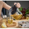GEFU Teekanne T-PREP 1.500 ml mit Stövchen | Borosilikatglas &