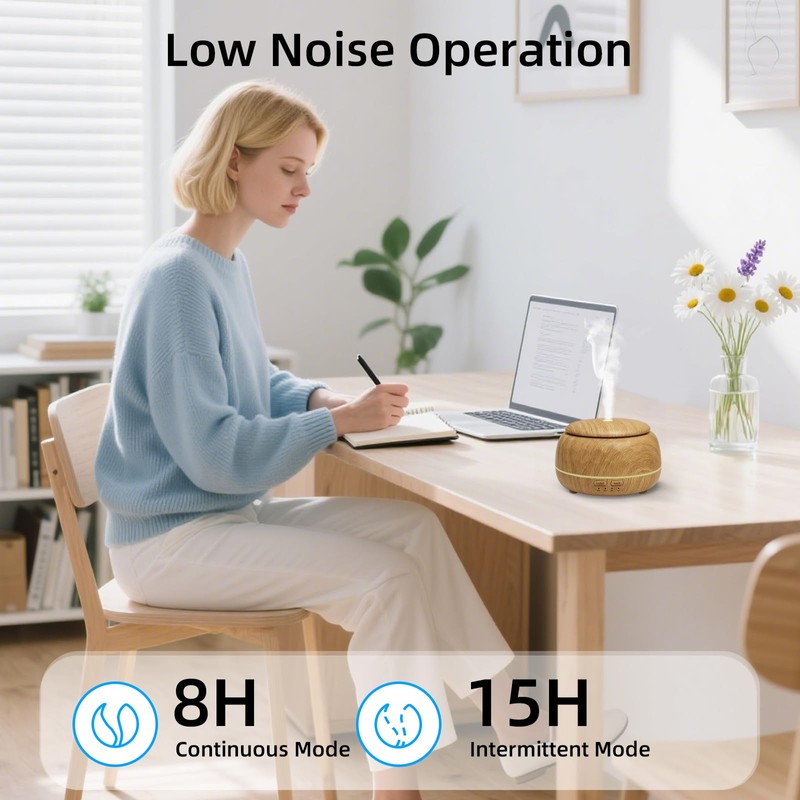 SPLITSKY 300ML Essential Oil Diffuser with Remote and 4 Timer
