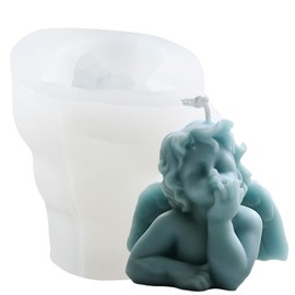 XIAOSHUI Angel Candle Mold Angel Boy Silicone Candle Mold Angel Silicone Molds for Candle Making Candle Home Decorate Mold Aromatherapy Gypsum Candles Clay Craft