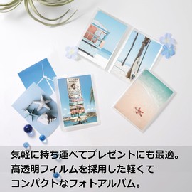 Hakuba APCPL20MCF 4977187527889 Photo Album, CP Large Size (Holds 20 Sheets), Vertical, Macaron Flower, Thin, Pocket Type, Easy to Put Pictures, Present, Collection,