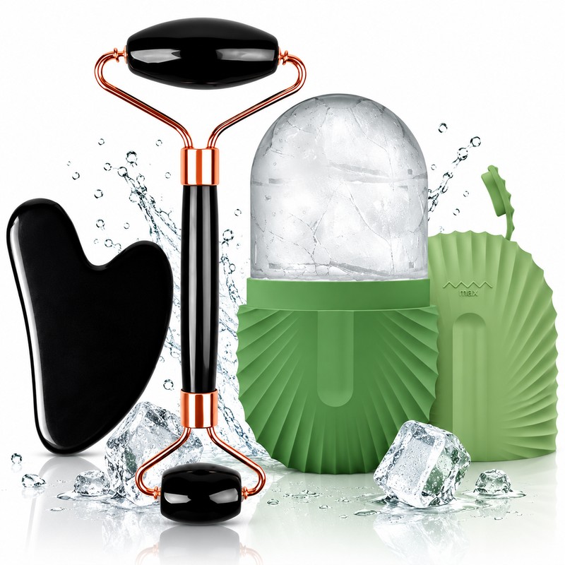 Ice Face Roller for Cooling Facial Massage – Reusable Rubber