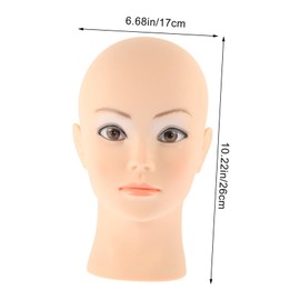 PACKOVE Bald Mannequin Head Model Wig Display Stand for Styling Practice Professional Training Head for Wigs Hats Sunglasses for Cosmetology Art Use