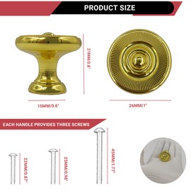 Tyqzor 6 Pack Antique Bronze Cabinet Knobs, Kitchen Drawer Knob, Dresser Knobs, Single Hole Cupboard Door Knob Dresser Drawer Pulls Handles