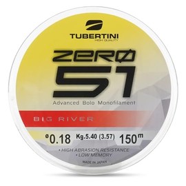 Tubertini Monofile Zero 51 Big River mittlere Weichheit und Elastizität 150 m – 300 m – 1000 m Durchmesser von Ø 0,12 bis Ø 0,18 (Ø 0,16 – kg 4,5, 150 m)