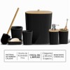 Clara Clark - Juego de Accesorios de baño Negro, Juego