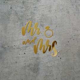 Decal Stickers of Wedding Quote (Metallic Gold) (Set of 2) Premium Waterproof Vinyl Decal Stickers for Laptop Smartphone Car Dirt Bike Wall Room Mason Jar Bathtub Door - BICVER1d29241GOW19Y24