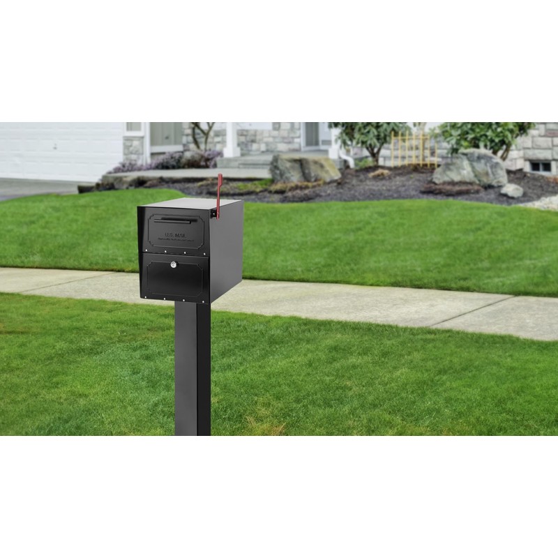Architectural Mailboxes Oasis 28" H Pedestal Galvanized Steel Mailbox Post,