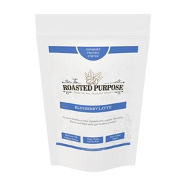 The Roasted Purpose Blueberry Latte Instant Organic Coffee with 18g of Grass-fed Collagen Protein, Dairy-Free, Sugar-Free, Bulk Bag 15 Serving