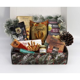 Gift Basket Village - Holiday Homecoming Gourmet Snack Basket: Sausage, Cheese, Nuts, and More, Perfect for Festive Gatherings, Handcrafted in the USA