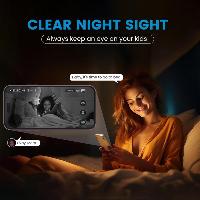 Litokam 2K Indoor Camera: 360° Pan/Tilt Home Security for Pets,