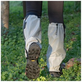 Waterproof Anti-Tear Long Gaiters Ultra-Light Silicone Coated Trail Gaiters Snow Gators for Outdoor Hiking Walking (L)