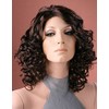 Forever Young UK Ladies Medium Soft Natural Curly Medium Brown with Golden Brown Highlights Wig