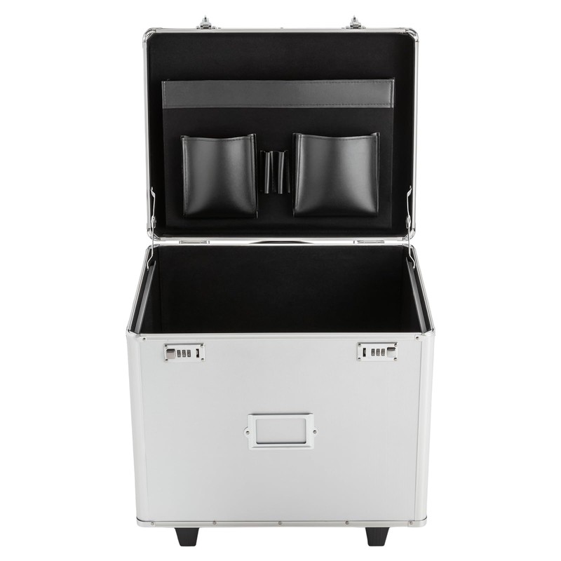 GDAE10 Rolling File Box with Lock, Aluminum Alloy Document Box