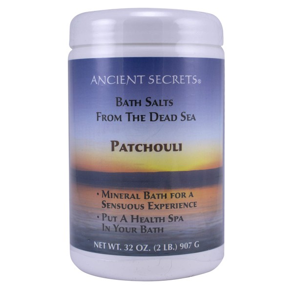 Ancient Secrets Mineral Baths, Aromatherapy Dead Sea, Patchouli, 32 oz (2 Lbs) 908 G (Pack of 2)