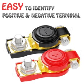 CHUSYYRAY pair Auto Car Battery Terminal Clamp Clip Connector Adjustable Positive&Nagat