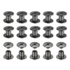 PATIKIL Chicago Screws, 60set M5 x 6mm Carbon Steel Phillips